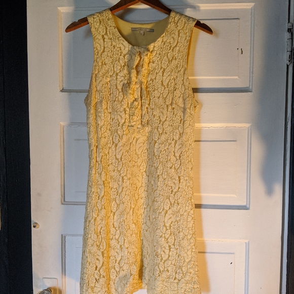 Wendy Katlan Light Yellow Lace Dress - Picture 1 of 5